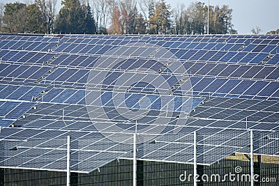 Photovoltaic power plant in Upper Austria Stock Photo