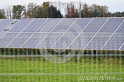 Photovoltaic power plant in Upper Austria Editorial Stock Photo