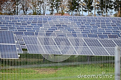 Photovoltaic power plant in Upper Austria Stock Photo