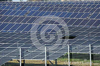 Photovoltaic power plant in Upper Austria Stock Photo