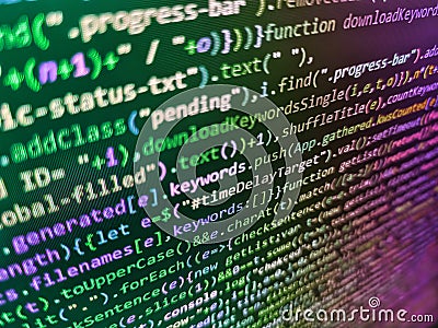 PHP data source file. Modern application. Search engine optimization for better rankings with anchor tags for keyword planning and Stock Photo