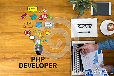 PHP DEVELOPER Stock Photo