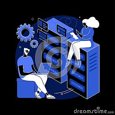 PHP and MySql development abstract concept vector illustration. Vector Illustration