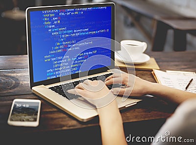 Php Programming Html Coding Cyberspace Concept Stock Photo