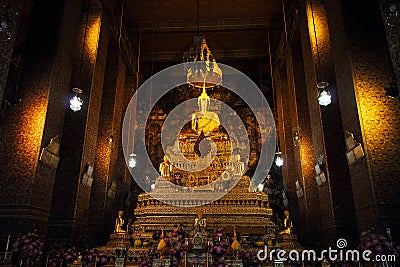 Phra Buddha Deva Patimakorn of Wat Pho 1 Stock Photo