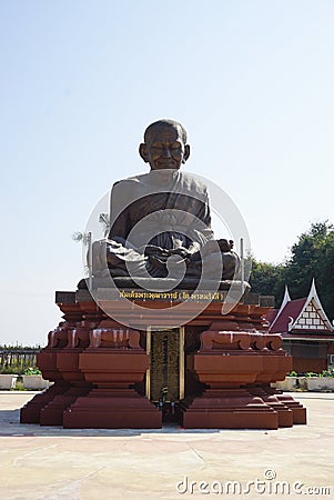 Phra Buddhacharn Toh Phomarangsi, Buddha monk statue in Thailand Editorial Stock Photo