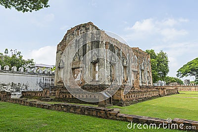 Phra Chao Hao hall in Phra Narai Ratchaniwet or King Naraiâ€™s Palace. Lopburi Stock Photo
