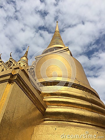 Phra kaew temple and Blue sky Stock Photo