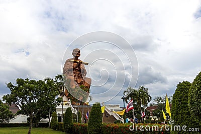 Phra Luang Pho Toongyai, Wat Bot, which is an important tourist attraction in Pathum Thani Province Editorial Stock Photo