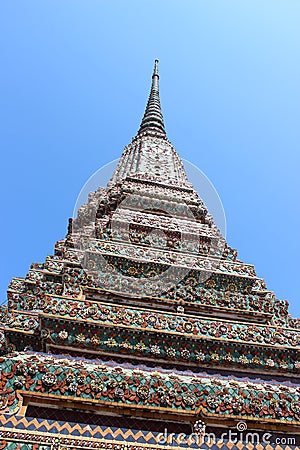 Phra Maha Chedi Si Ratchakan pagoda, Bangkok Thailand Stock Photo