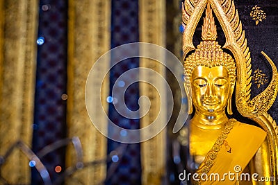 Phra Phuttha Chinnarat, Thai ancient heritage and considered as one of the most beautiful Buddha figure in Thailand, placed at Wat Stock Photo