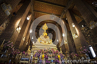 Phra Ubosot of Wat Pho or Temple of Reclining Buddha, Bangkok, Thailand Stock Photo