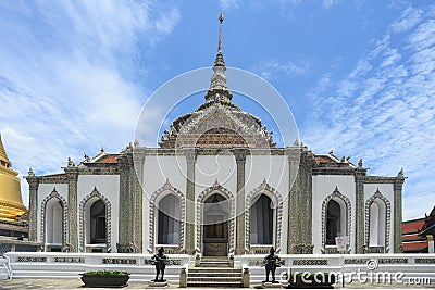 Phra Viharn Yod Part of Wat Phra Kaew no people Stock Photo