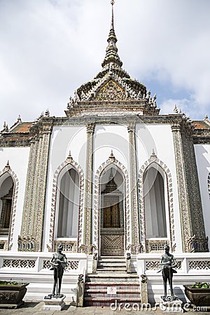 Phra Viharn Yod temple at Grand Palace complex in Bangkok Stock Photo