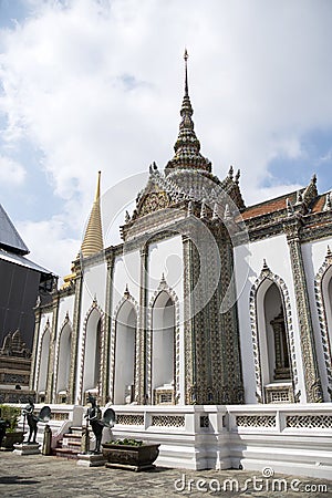 Phra Viharn Yod temple at Grand Palace complex in Bangkok Stock Photo