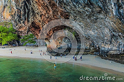 PhraNang Cave beach in Krabi Thailand Editorial Stock Photo