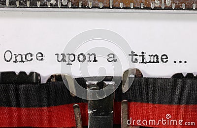 Phrase Once Upon a Time on old typewriter Stock Photo