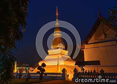 Phrathat Kham Kaen,the most famous pagoda in Khonkaen,Thailand. Stock Photo