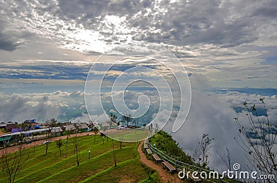 Phu Thap Boek in Thailand. It is a beautiful mist in Thailand. W Stock Photo