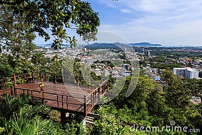 Phuket city view point at Rang hill, Thailand Stock Photo