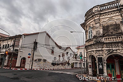 Phuket street art Editorial Stock Photo