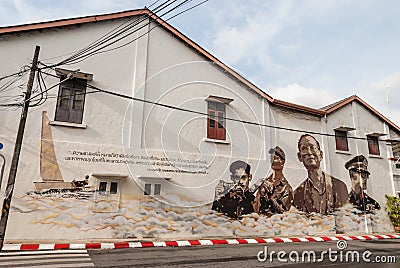 Phuket street art Editorial Stock Photo