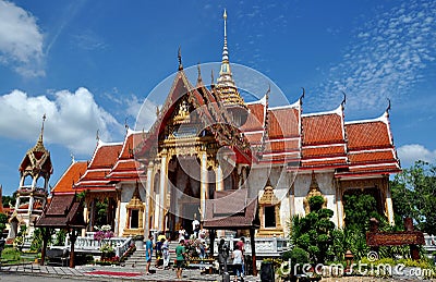 Phuket, Thailand: Wat Chalong Ubosot Editorial Stock Photo