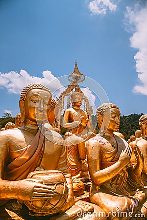 Phuttha Utthayan Makha Bucha Anusorn, Buddhism Memorial Park in Nakhon Nayok, Thailand Stock Photo