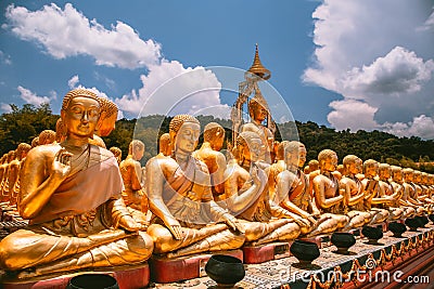 Phuttha Utthayan Makha Bucha Anusorn, Buddhism Memorial Park in Nakhon Nayok, Thailand Stock Photo