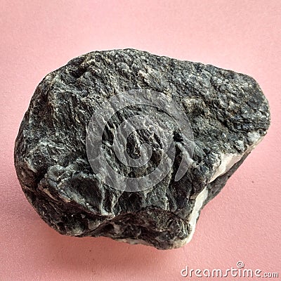 Phyllite with quartz of metamorphic rock on Melange complex Stock Photo