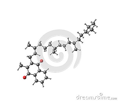 Phylloquinone molecule on white Stock Photo