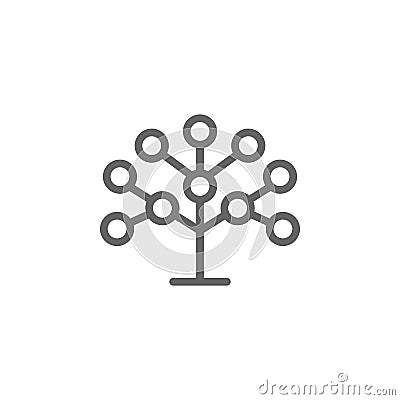 Phylogenetic, tree icon. Element of bio engineering illustration. Thin line icon for website design and development, app Cartoon Illustration
