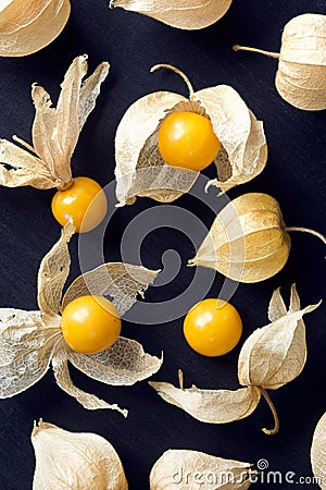 Physalis or Cape Gooseberry or Groundcherry Stock Photo