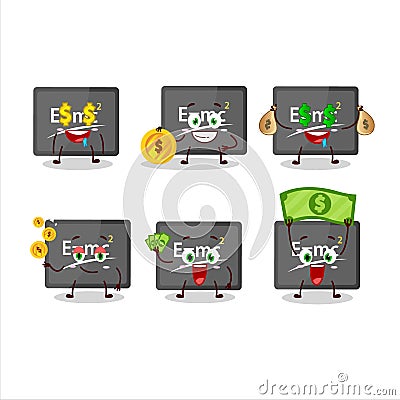 Physic board cartoon character with cute emoticon bring money Vector Illustration