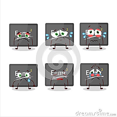 Physic board cartoon character with sad expression Vector Illustration