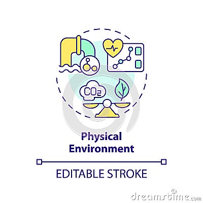Physical environment concept icon Vector Illustration