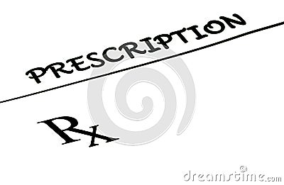 Physician Prescription written RX Stock Photo