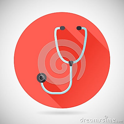 Physician Therapist Care Survey Symbol Stethoscope Vector Illustration