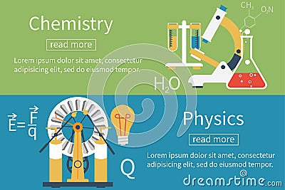 Physics, chemistry vector Vector Illustration