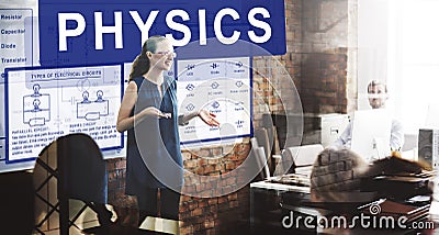 Physics Complex Experiment Formula Function Concept Stock Photo