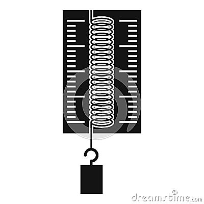 Physics dynamometer for laboratory work icon Vector Illustration