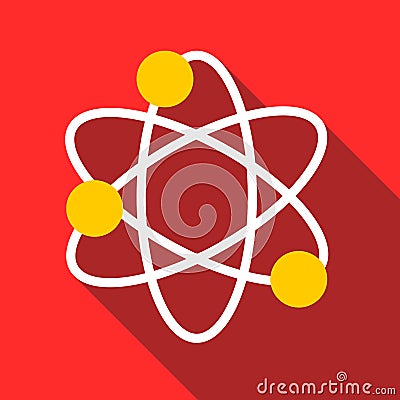 Physics icon, flat style Vector Illustration