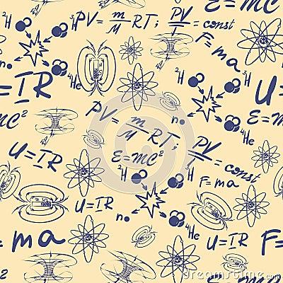 Physics lecture notes Vector Illustration