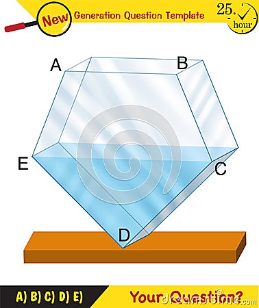 Physics, pressure and lifting force, pressure of stagnant waters, Vector Illustration