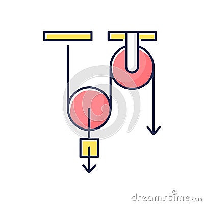 Physics RGB color icon Vector Illustration