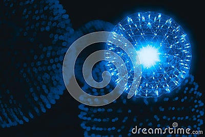 Physics science illusttration model concept. Stock Photo