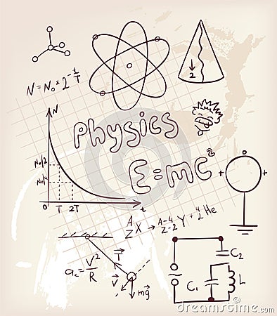 Physics set Vector Illustration