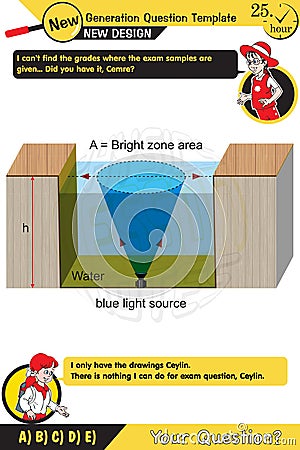 Physics, shadow and light experiments, color experiments, Next generation problems Vector Illustration