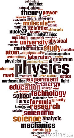 Physics word cloud Vector Illustration