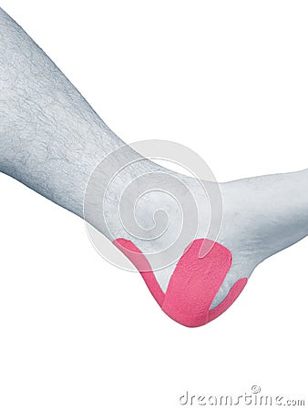Physiotherapy for human heel pain, aches and tension Stock Photo